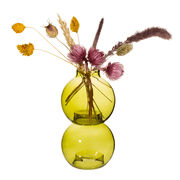 Olive green bubble vase